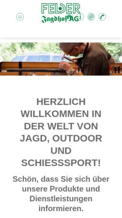 Vorschau der mobilen Webseite www.felder-jagdhof.ch, Felder Jagdhof