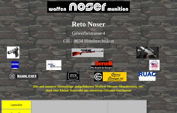 Vorschau von www.waffennoser.ch, Noser Waffen und Munition