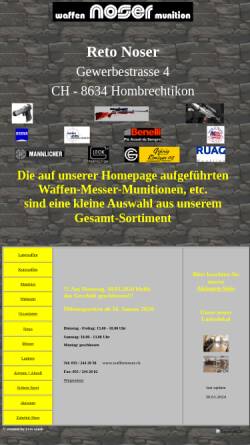 Vorschau der mobilen Webseite www.waffennoser.ch, Noser Waffen und Munition