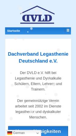 Vorschau der mobilen Webseite www.legasthenieverband.org, Dachverband Legasthenie Deutschland e.V.