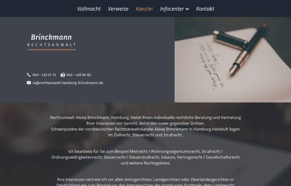 Vorschau von www.rechtsanwalt-hamburg-brinckmann.de, Brinckmann Alexej