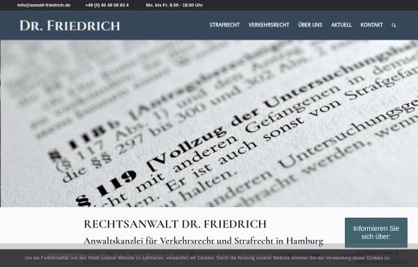 Vorschau von anwalt-friedrich.de, Dr. Friedrich Klaus