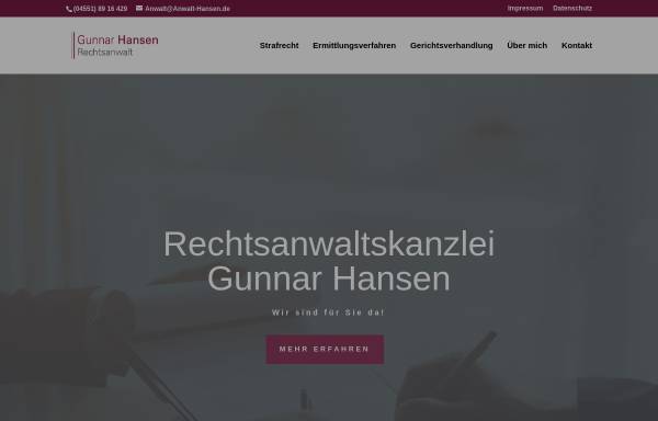 Vorschau von www.anwalt-hansen.de, Hansen Gunnar