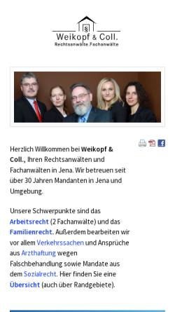 Vorschau der mobilen Webseite www.weikopf.de, Weikopf & Coll.