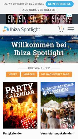 Vorschau der mobilen Webseite www.ibiza-spotlight.de, Ibiza Spotlight