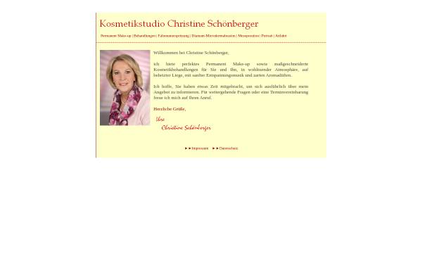 Vorschau von www.christine-schoenberger.de, Kosmetikstudio Christine Schönberger