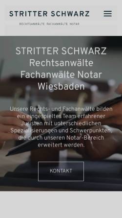 Vorschau der mobilen Webseite www.kanzlei-stritter.de, Rechtsanwälte Stritter & Partner GbR