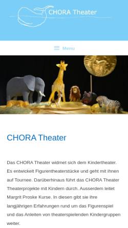 Vorschau der mobilen Webseite www.chora-theater.ch, Chora Theater