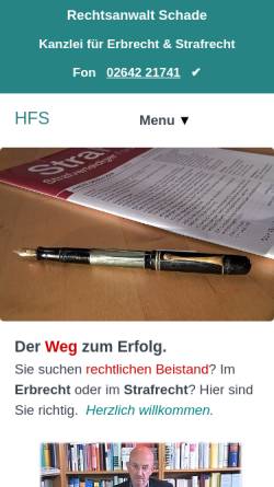 Vorschau der mobilen Webseite anwalt-schade.de, Schade Helmut F.