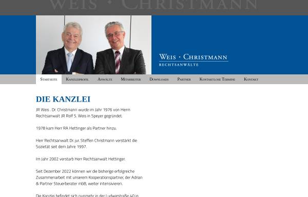 Vorschau von www.weis-christmann.de, Weis Christmann Collegen