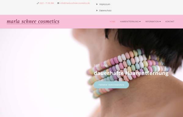 Vorschau von www.marla-schnee-cosmetics.de, Marla Schnee Cosmetics - Lea Hackländer