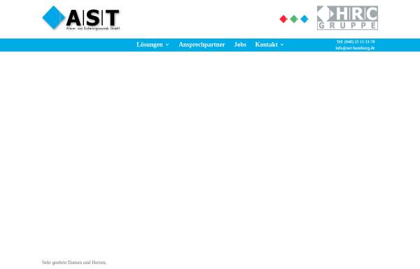 Vorschau von ast-hamburg.de, Alarm- und Sicherungstechnik GmbH