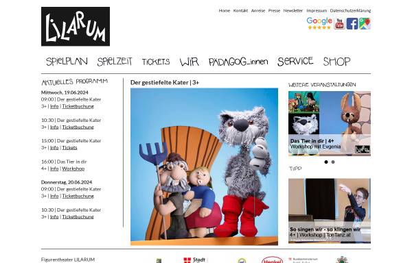 Vorschau von www.lilarum.at, Figurentheater Lilarum