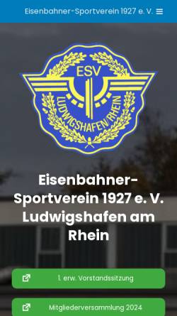 Vorschau der mobilen Webseite www.esv-lu.de, Eisenbahner Sportverein 1927 e.V.
