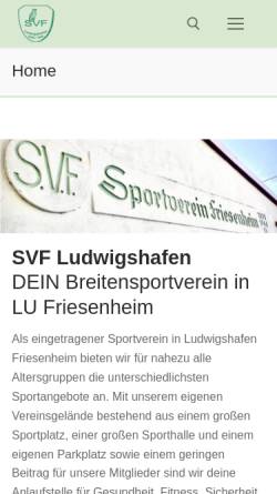 Vorschau der mobilen Webseite www.svf-ludwigshafen.de, SVF Ludwigshafen