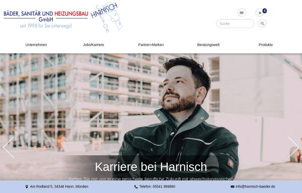 Vorschau von www.harnisch-baeder.de, Harnisch Crepon Bäder, Sanitär und Heizungsbau GmbH