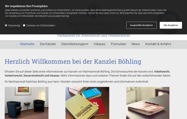 Vorschau von www.anwaltboehling.de, Rechtsanwalt Matthias Böhling