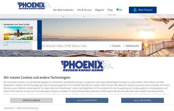 Vorschau von www.phoenixreisen.com, Phoenix Reisen