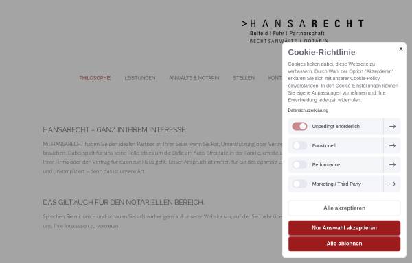 Vorschau von www.hansarecht.de, Bolfeld & Fuhr