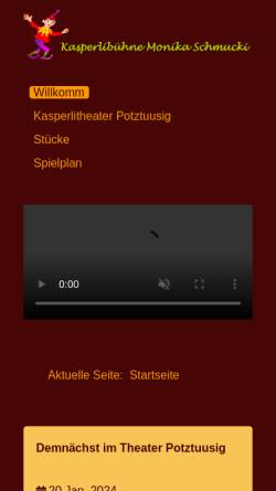 Vorschau der mobilen Webseite kasperlibuehne.ch, Kasperlibühne Monika Schmucki
