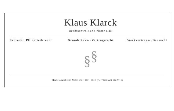 Klarck, Klaus