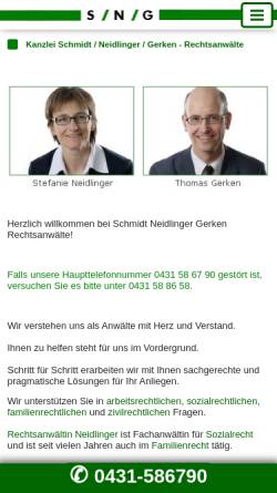 Vorschau der mobilen Webseite www.schmidt-neidlinger.de, Schmidt & Neidlinger
