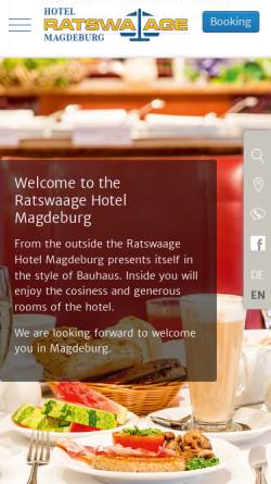 Vorschau der mobilen Webseite www.ratswaage.de, Hotel Ratswaage