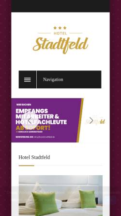 Vorschau der mobilen Webseite hotelstadtfeld.de, Hotel Stadtfeld