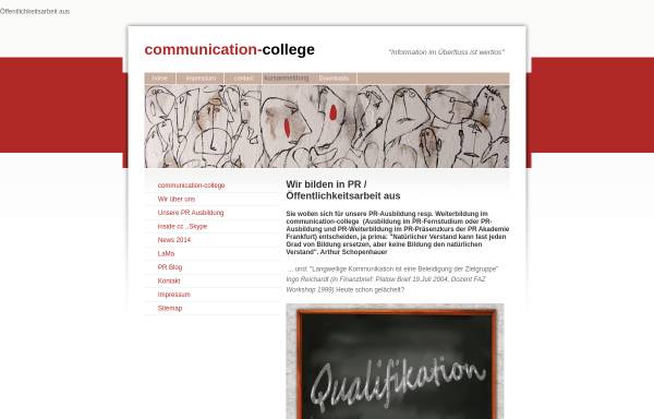 Vorschau von www.communication-college.org, Communication College Ltd. - Dr. Ingo Reichardt