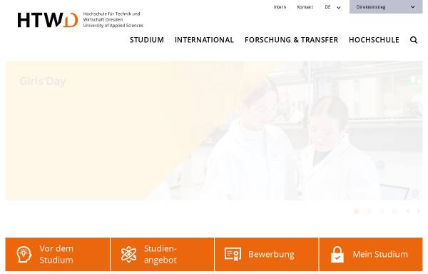Vorschau von www.htw-dresden.de, Hochschule für Technik und Wirtschaft Dresden