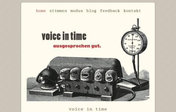 Vorschau von www.voice-in-time.com, Voice in Time