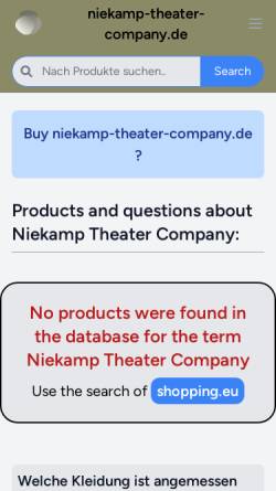 Vorschau der mobilen Webseite www.niekamp-theater-company.de, Niekamp Theater Company