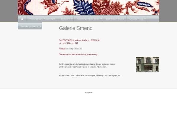 Vorschau von www.smend.de, Galerie Smend