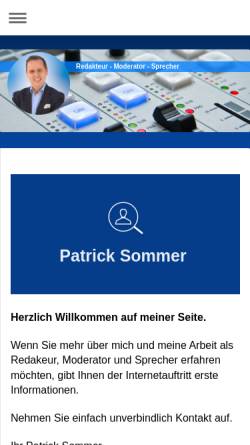 Vorschau der mobilen Webseite www.rundfunksprecher.com, Sommer, Patrik