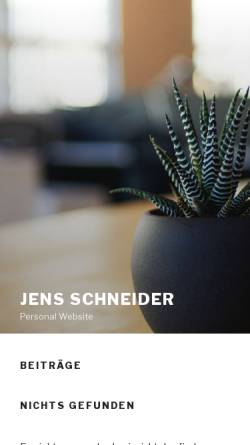 Vorschau der mobilen Webseite www.jens-schneider.de, Schneider, Jens
