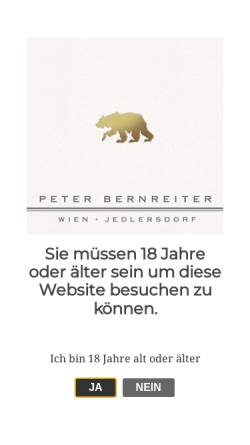 Vorschau der mobilen Webseite www.bernreiter.at, Wiener Buschenschank Peter Bernreiter