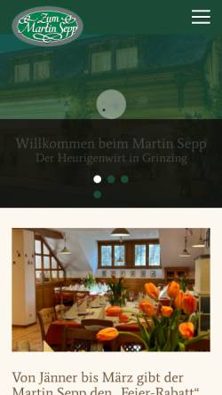 Vorschau der mobilen Webseite www.zummartinsepp.at, Zum Martin Sepp