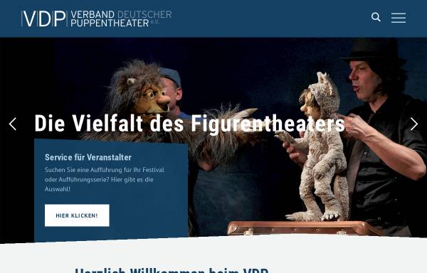 Vorschau von www.vdp-ev.de, Verband deutsche Puppentheater e.V.