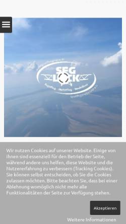 Vorschau der mobilen Webseite www.sportfluggruppe.de, Sportfluggruppe Leck e.V.