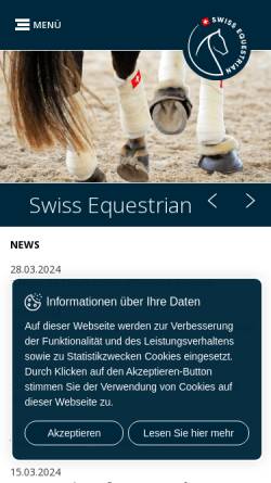 Vorschau der mobilen Webseite www.fnch.ch, SVPS - Schweizerischer Verband für Pferdesport