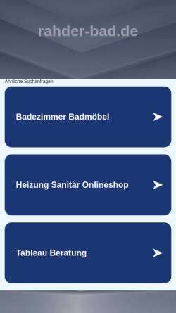 Vorschau der mobilen Webseite rahder-bad.de, Rahder GmbH