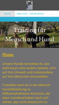 Vorschau der mobilen Webseite www.mensch-hund-verhaltenstraining.de, Hundeschule Harthausen