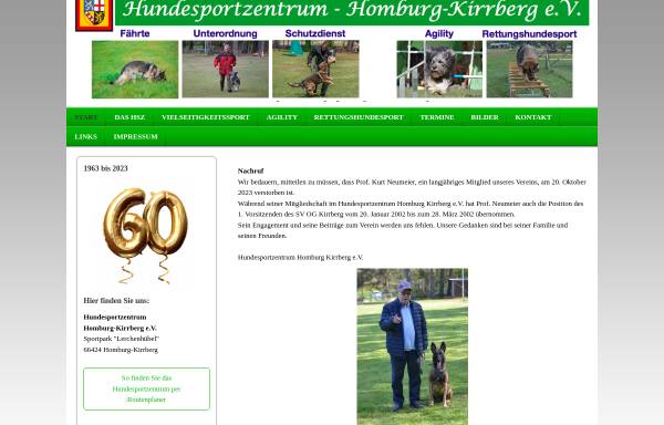 Vorschau von www.hsz-kirrberg.de, Hundesportzentrum Kirrberg