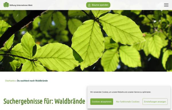 Vorschau von www.wald.de, Waldbrand