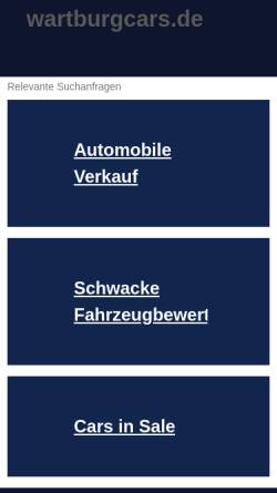 Vorschau der mobilen Webseite www.wartburgcars.de, Wartburgcars.de