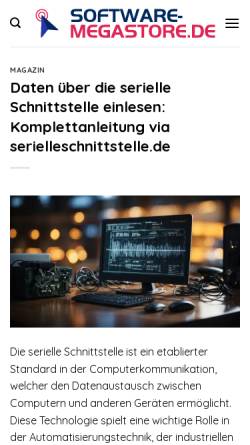 Vorschau der mobilen Webseite serielleschnittstelle.de, Ing.-Büro Clemens Müller, Inh. Dipl.-Ing.(BA) Clemens Müller