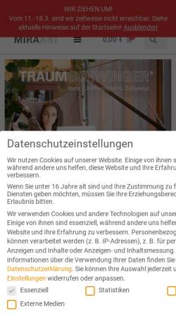 Vorschau der mobilen Webseite www.traumschwinger.de, MiraArt GmbH