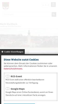 Vorschau der mobilen Webseite www.buchbach.de, Markt Buchbach Oberbayern