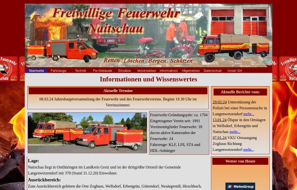 Vorschau von www.ffw-naitschau.de, Freiwillige Feuerwehr Naitschau