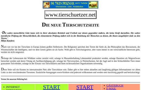Vorschau von www.tierschuetzer.net, Die Tierschutzseite